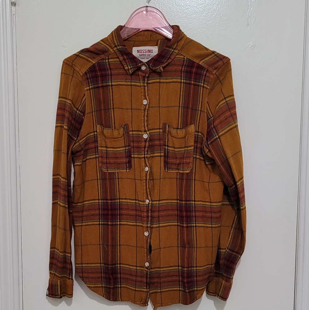 Massimo plaid button down shirt